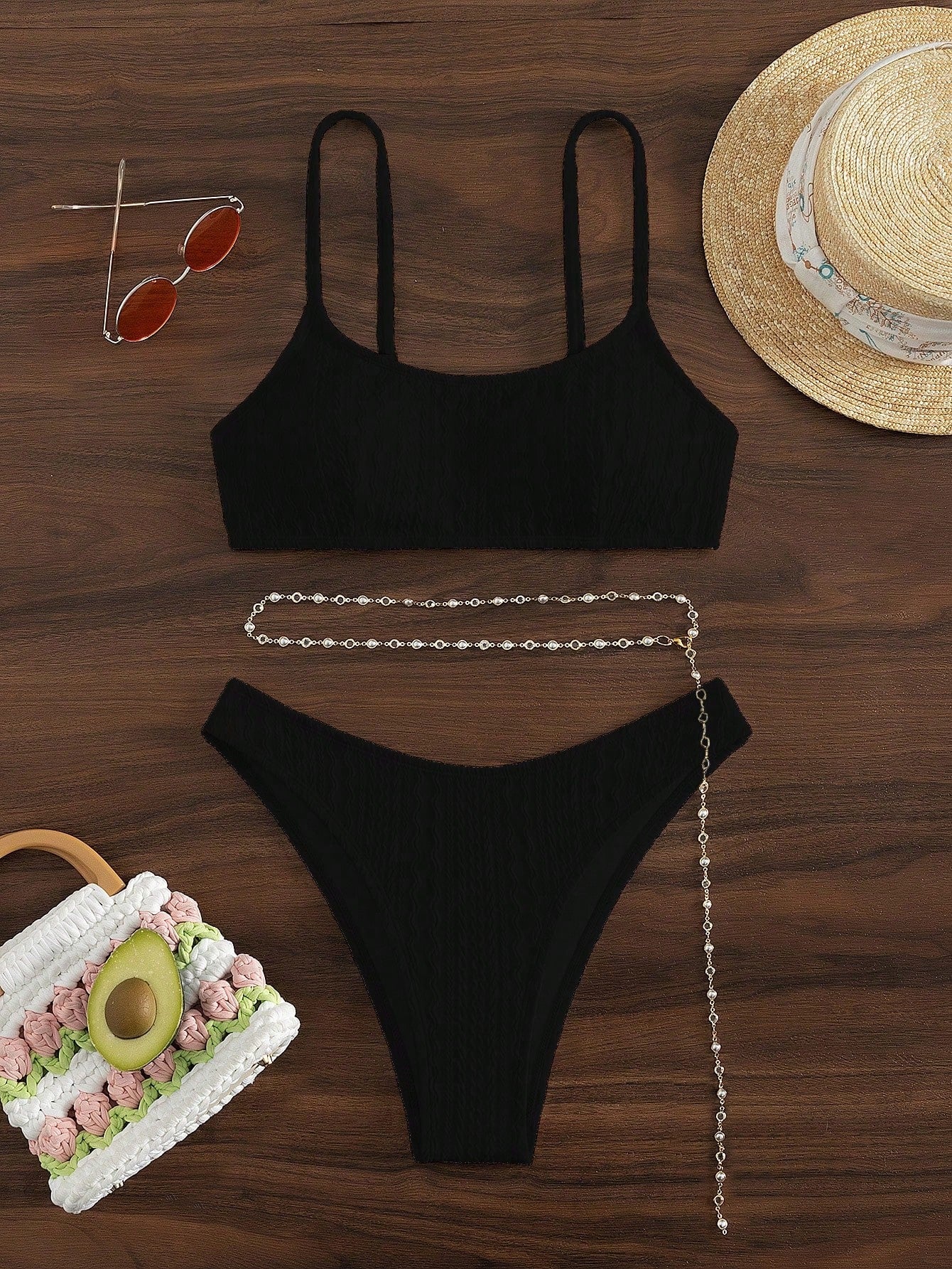 BIQUÍNI SEM ESTAMPA CINTURINHO - LUXO