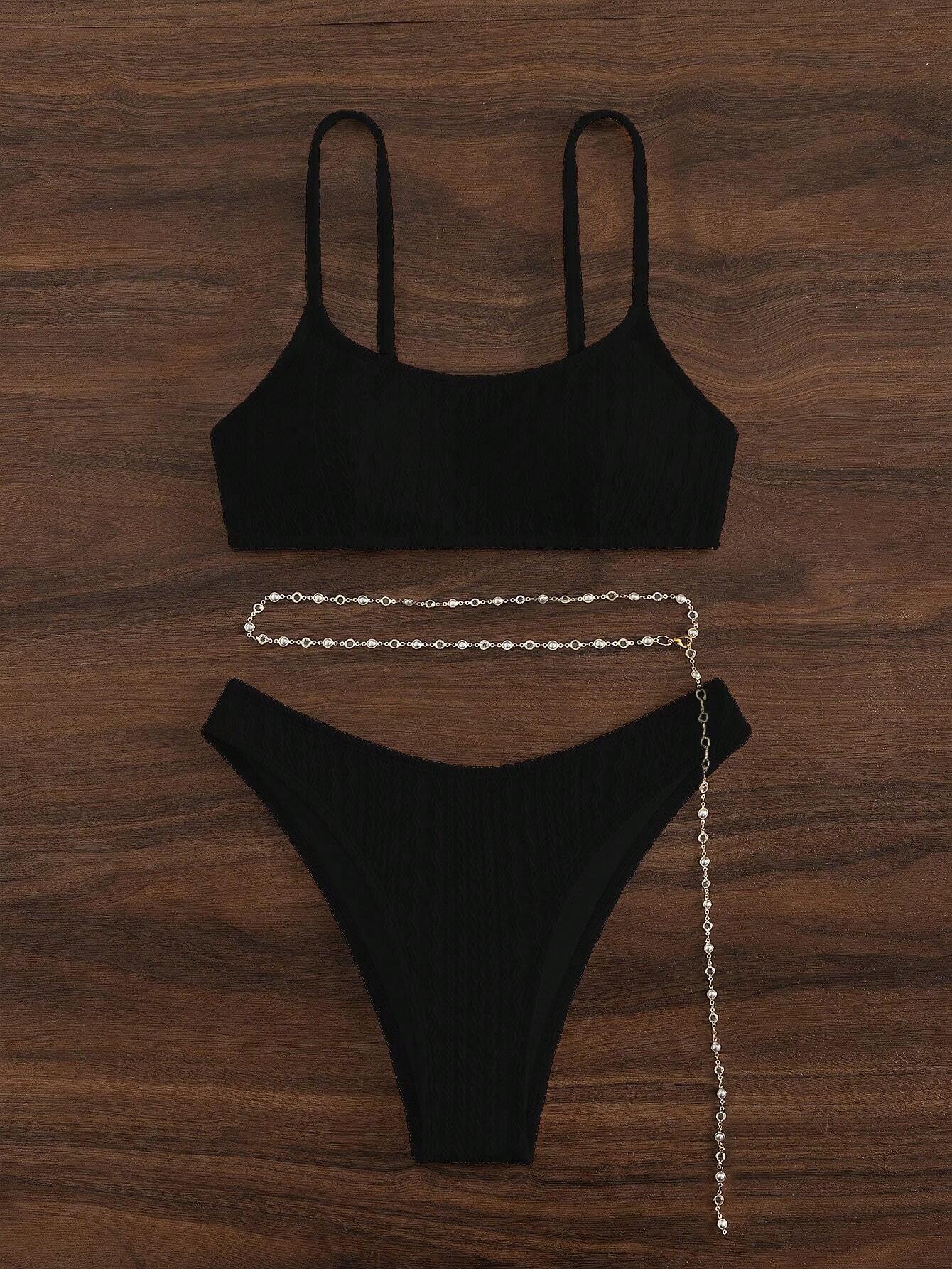 BIQUÍNI SEM ESTAMPA CINTURINHO - LUXO