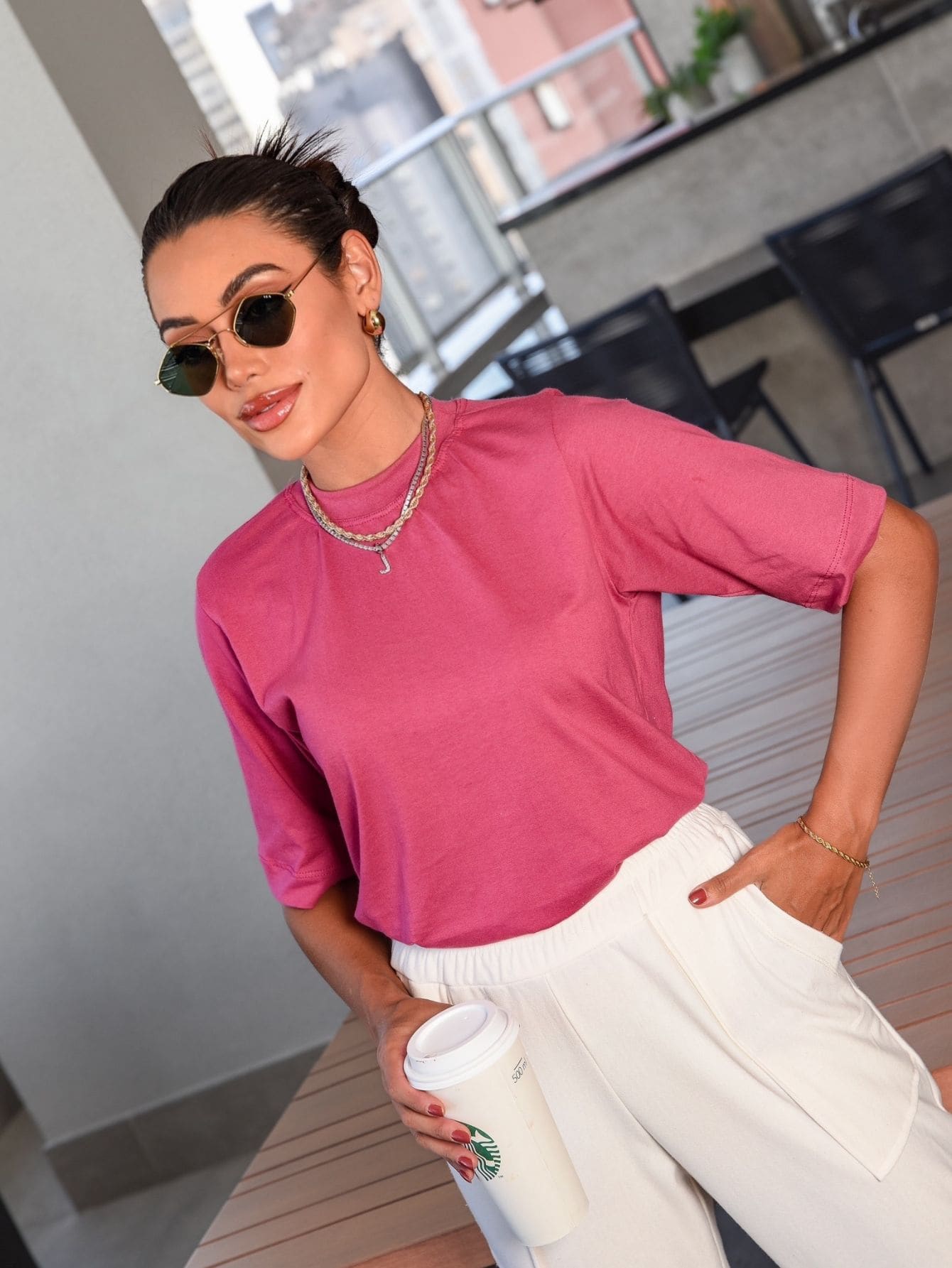 CAMISAS BÁSICAS FEMININAS ( KIT COM 3)