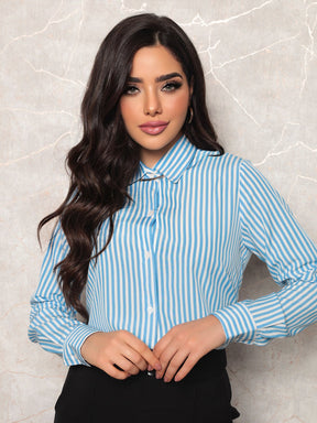 CAMISA LISTRADA FEMININA