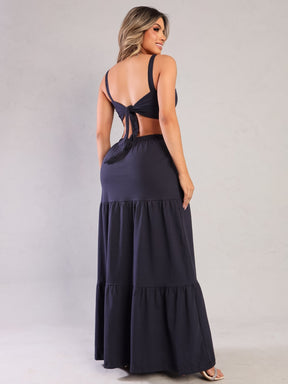 VESTIDO LONGO - COSTAS ABERTAS