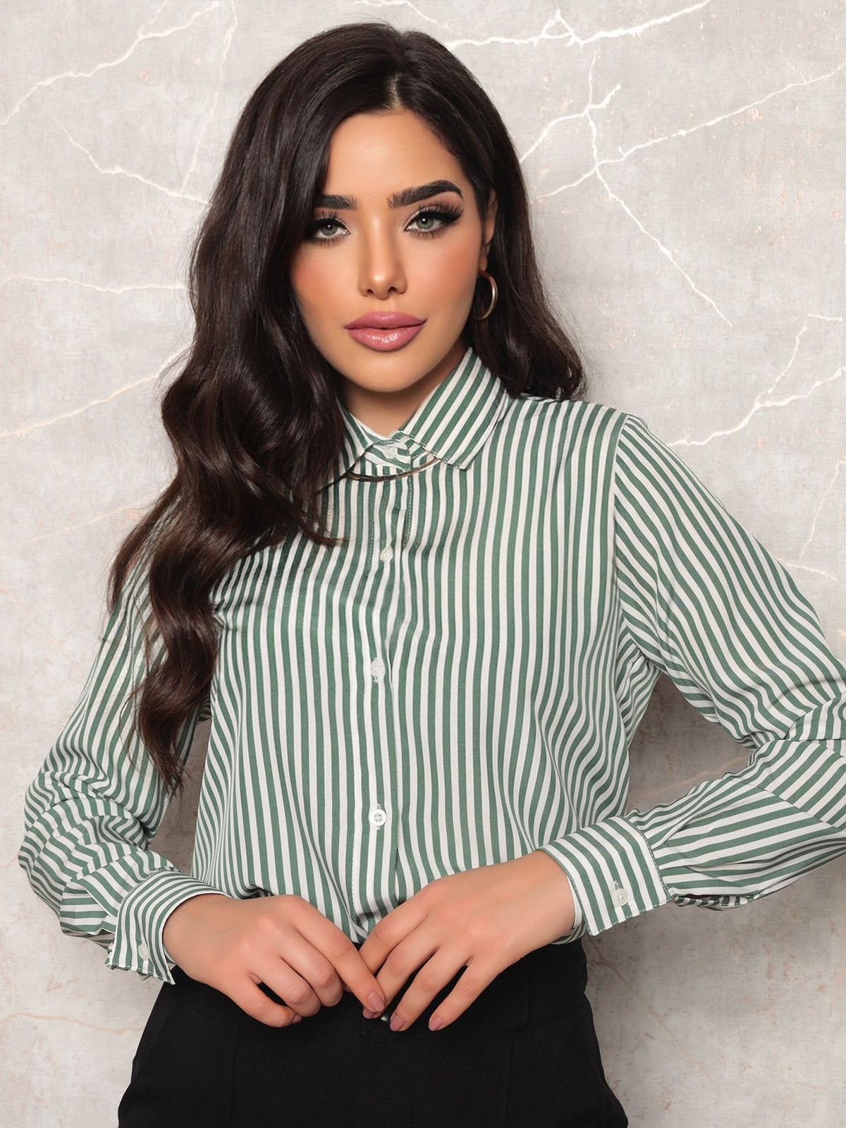 CAMISA LISTRADA FEMININA