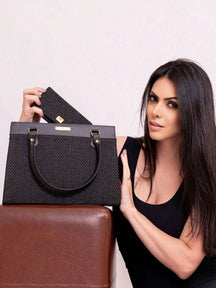 Bolsa Feminina Satchel Com Carteira