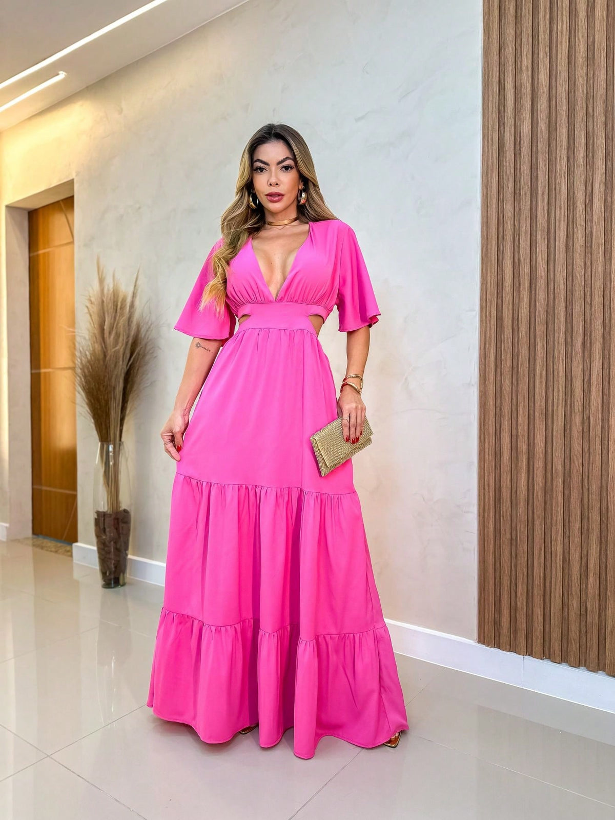 Vestido Longo Feminino: abertura lateral