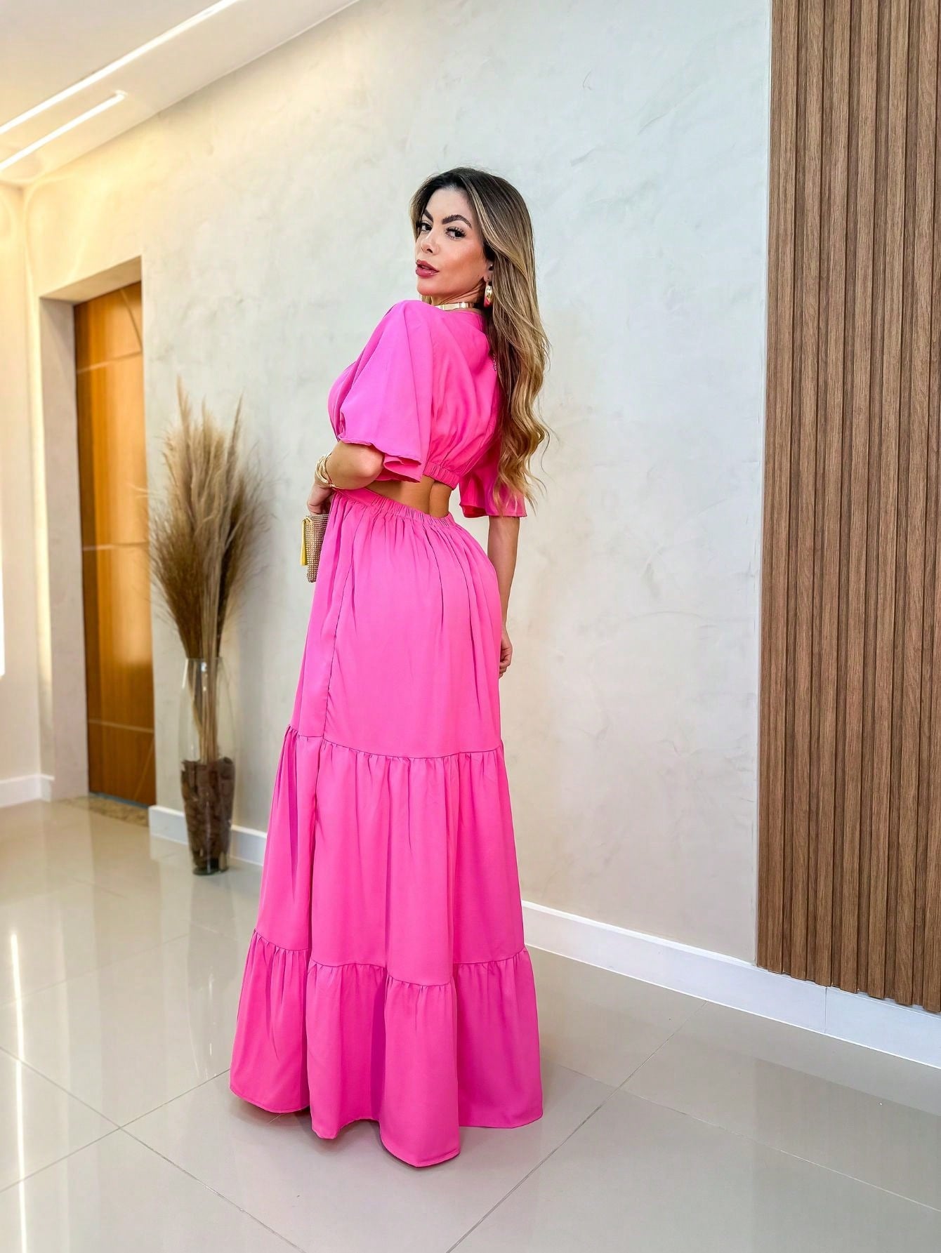 Vestido Longo Feminino: abertura lateral