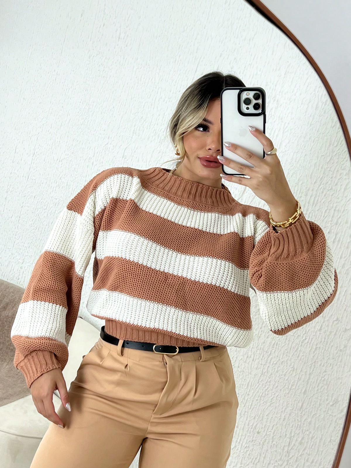 CASACO LISTRADO - TRICÔ