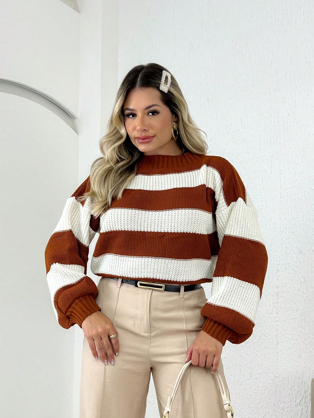 CASACO LISTRADO - TRICÔ