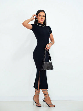 VESTIDO CANELADO BODYCON