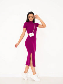 VESTIDO CANELADO BODYCON