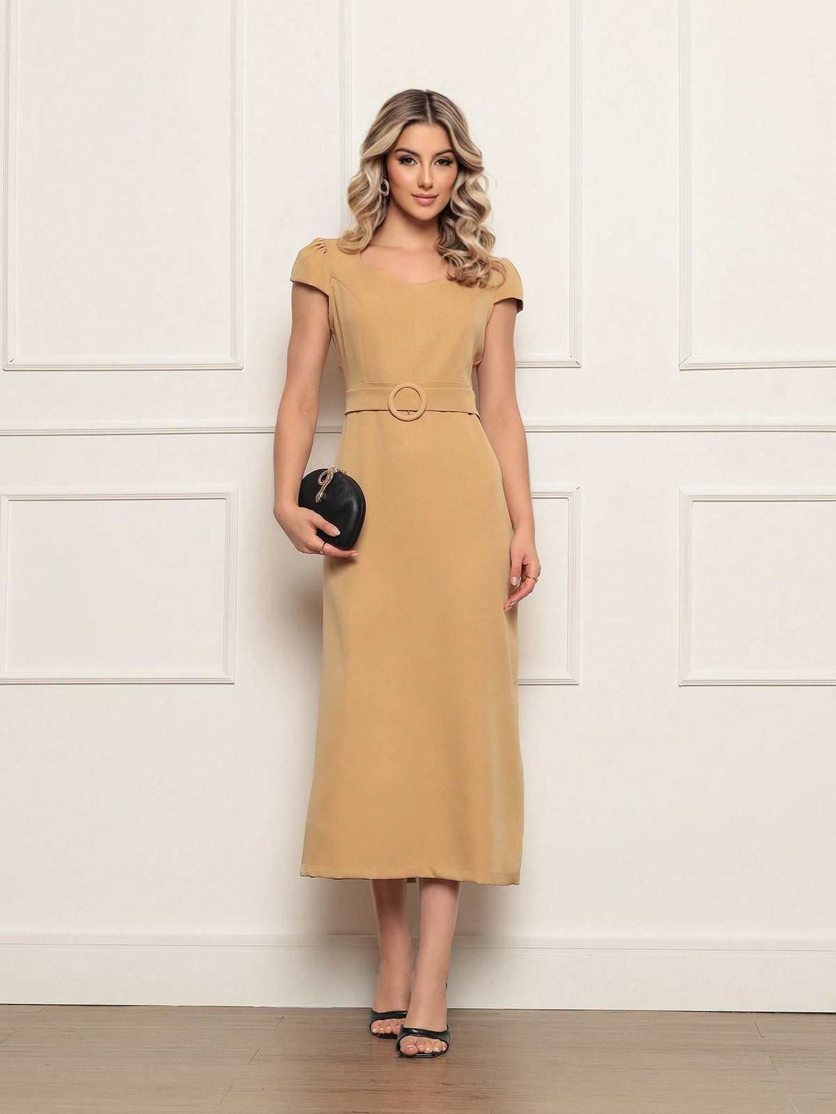 VESTIDO CINTURADO LUXO