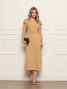 VESTIDO CINTURADO LUXO