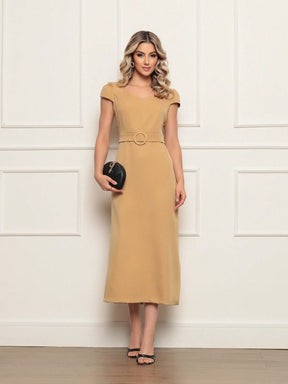 VESTIDO CINTURADO LUXO