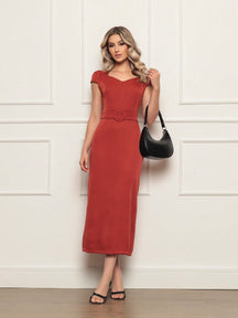 VESTIDO CINTURADO LUXO