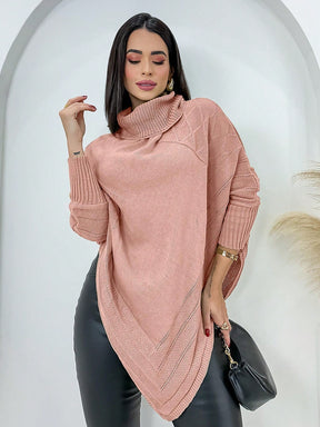 Poncho Casaco Lã Feminino -  Trico