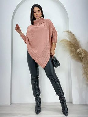 Poncho Casaco Lã Feminino -  Trico