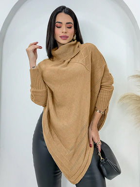 Poncho Casaco Lã Feminino -  Trico