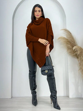 Poncho Casaco Lã Feminino -  Trico