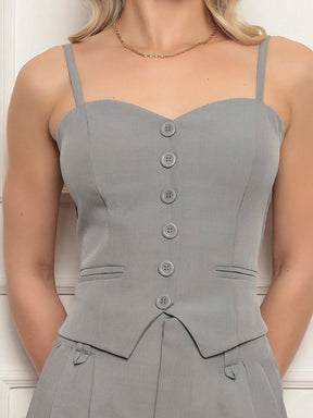 CONJUNTO EM ALFAIATARIA LARIS  - ELASTANO