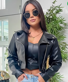 JAQUETA DE COURO - FEMININA