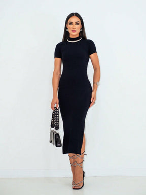 VESTIDO CANELADO BODYCON